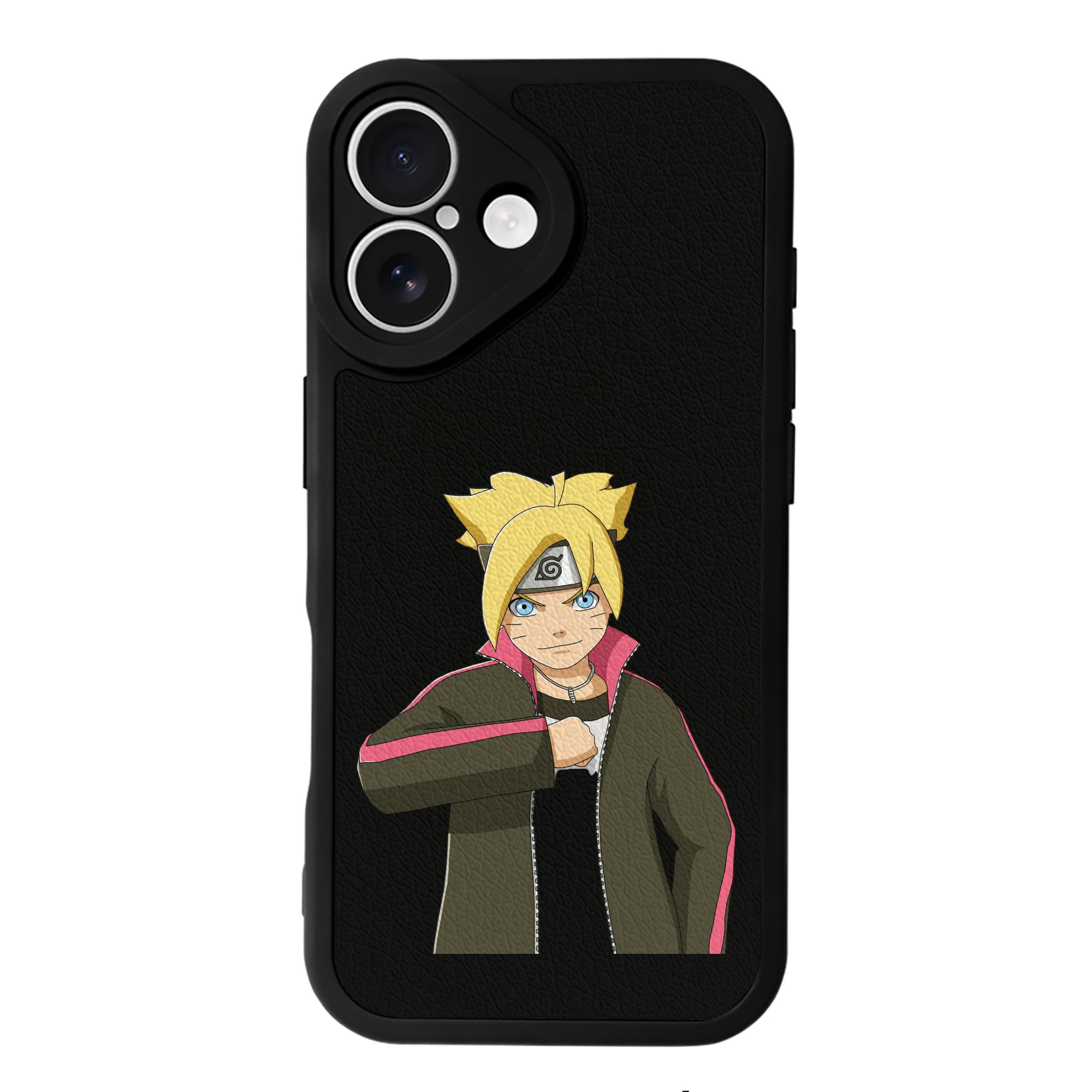 （画像用） NARUTO -ナルト- うずまき ボルト Uzumaki Boruto 【iPhone 16シリーズ対応】シリコンスマホケース（レザー調） 材質：シリコン